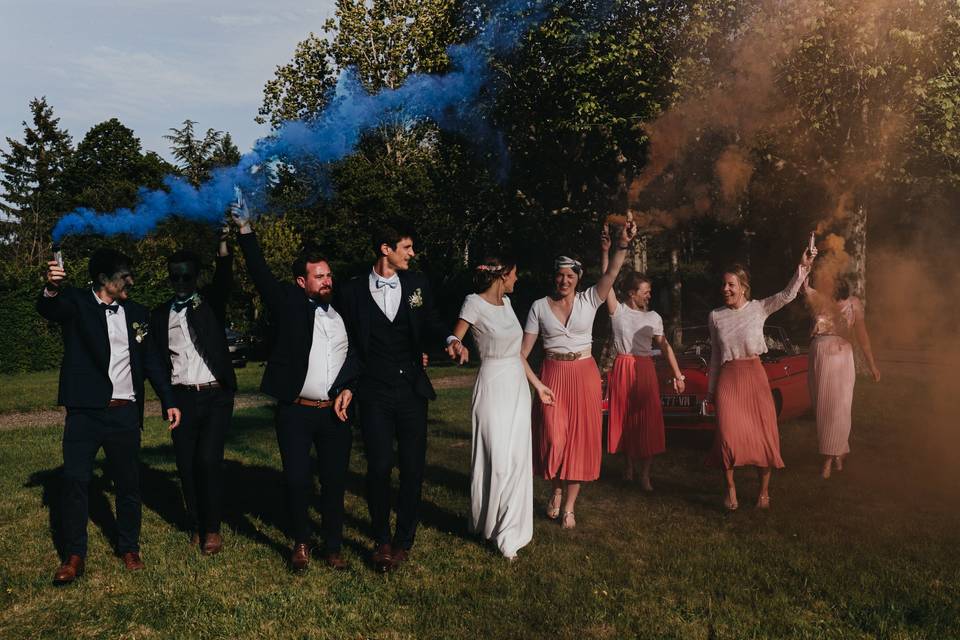 Fumigène pour mariage à Lyon - Mariage