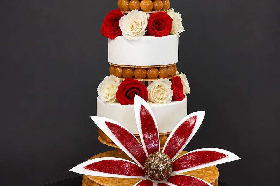 Wedding croque cake