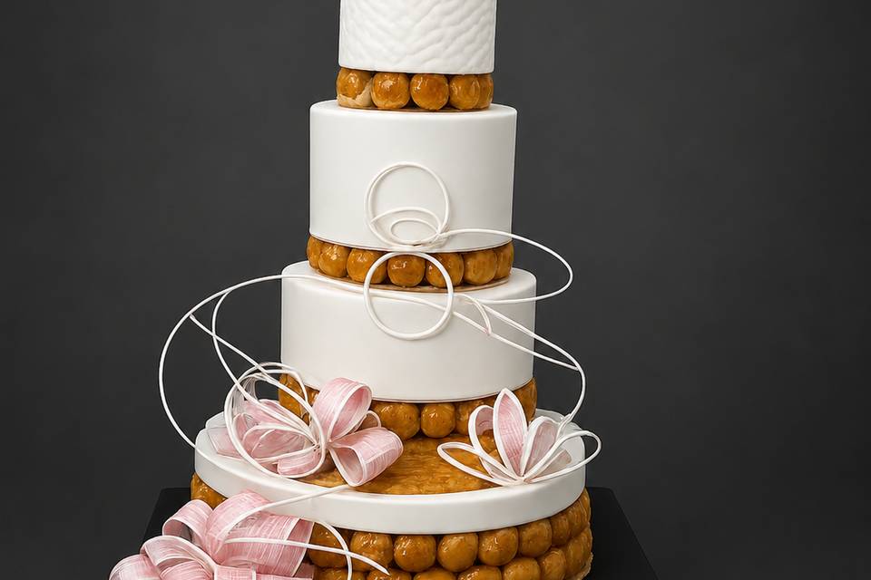 Wedding croque cake