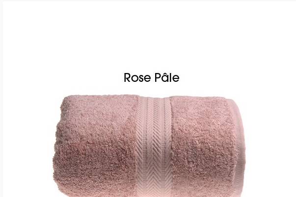 Serviette de bain rose pale