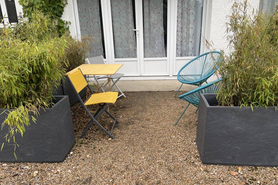 Terrasse privative chambre