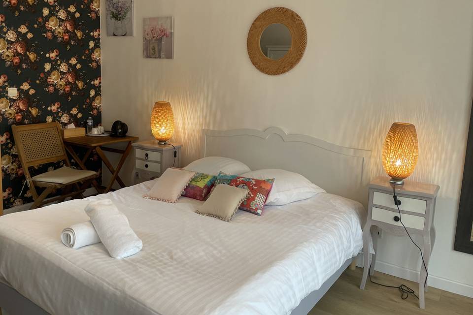 Chambre florale roses