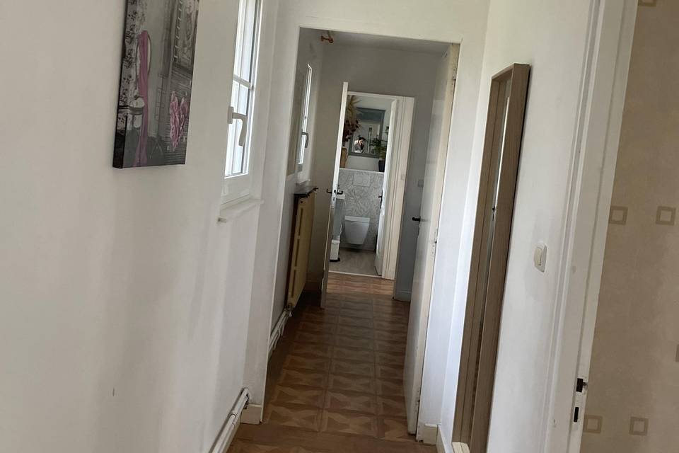 Couloir étage gite