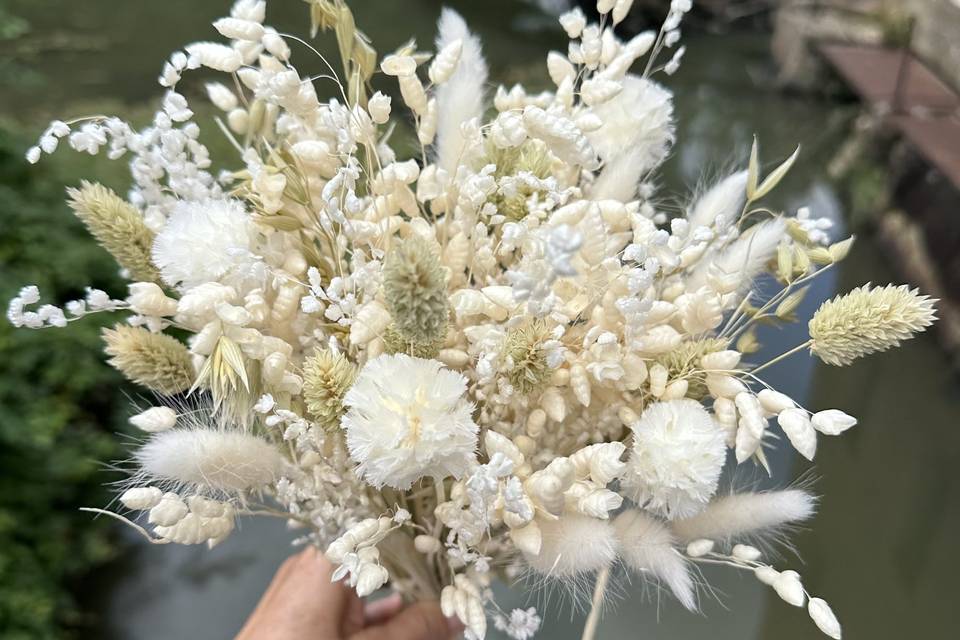 Bouquet mariée fleurs séchées