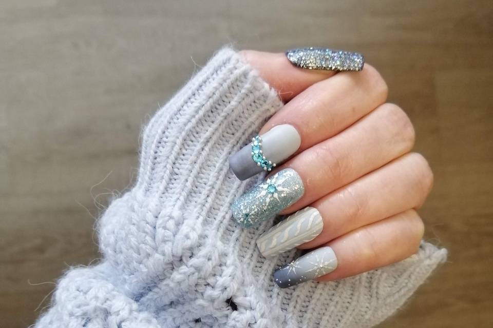 Ongles réutilisables hivernal