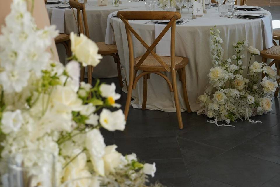 Fleurs salle de dîner