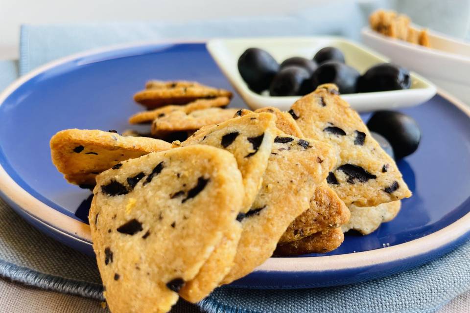 Sablés parmesan olives