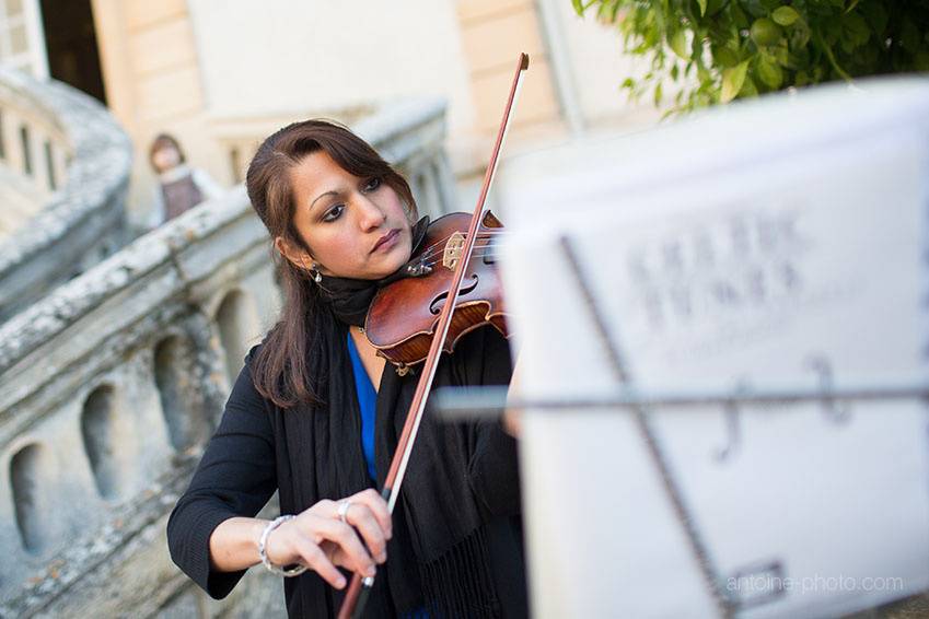 Musiciens pendant le cocktail