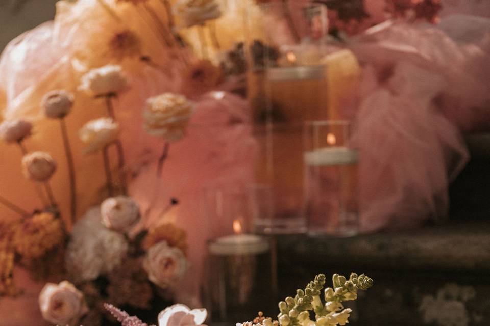 Bouquet de mariée et décor d'e