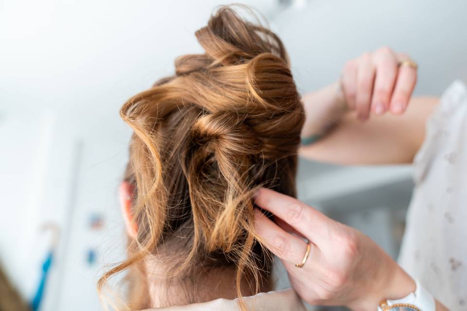 Arrière chignon coiffure