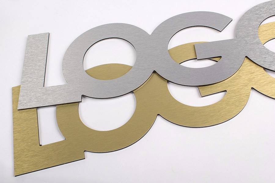 Lettre logo 3D Alu 3