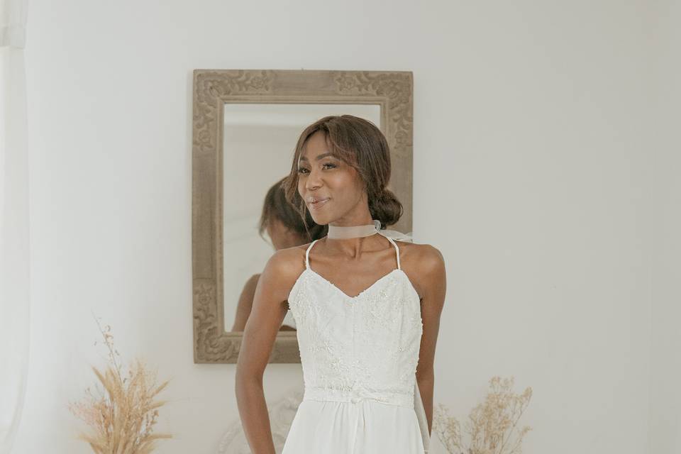 Robe Paule Comme un voile au v