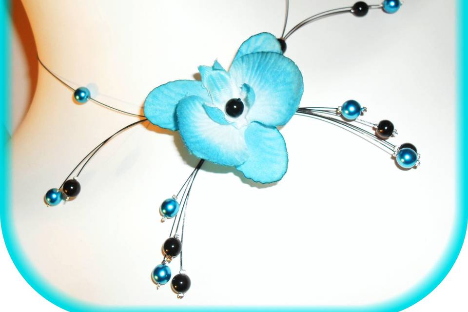 Collier mariage turquoise