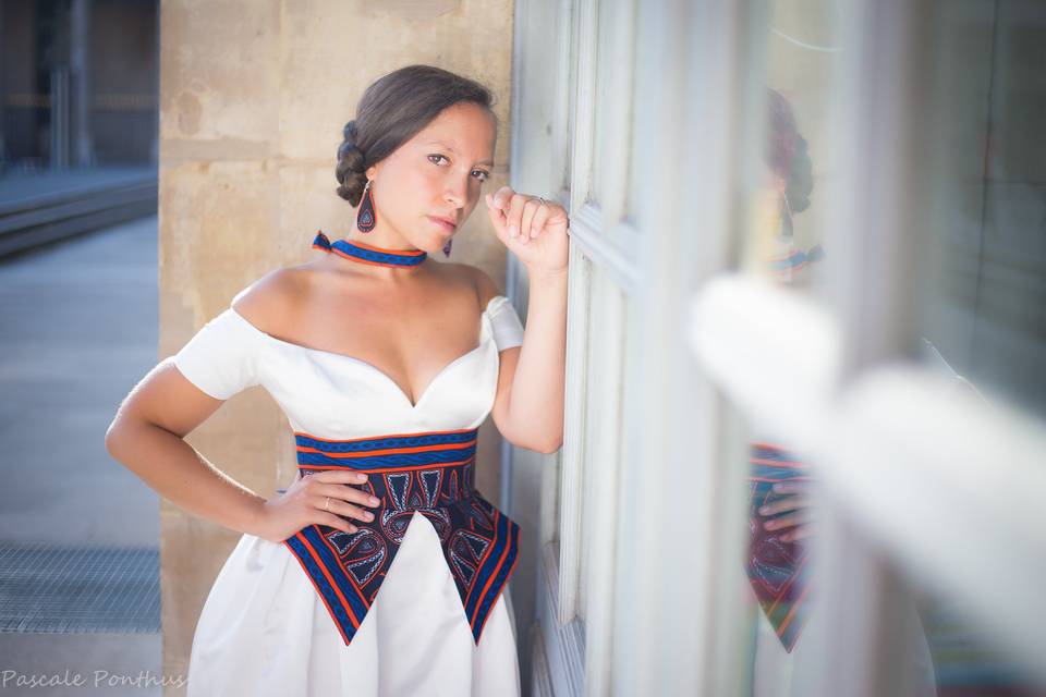 Mariée aux colonnes de Buren