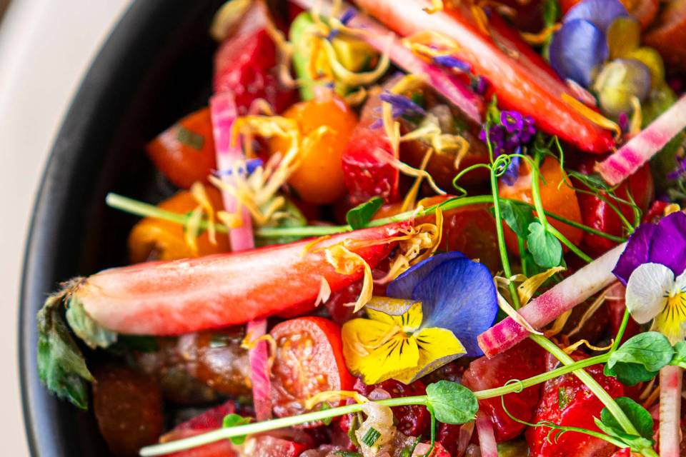 Salade tomates mozza fraises
