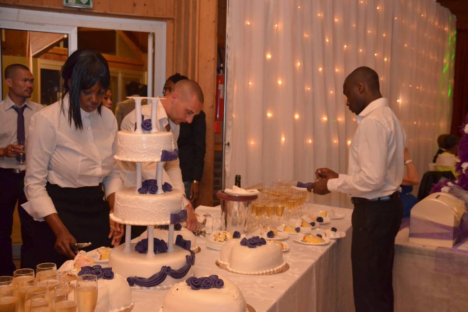 Service du gâteau