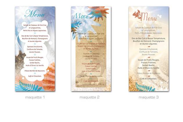 Menu de mariage