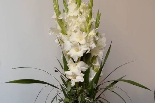 Bouquet de glaïeuls structuré