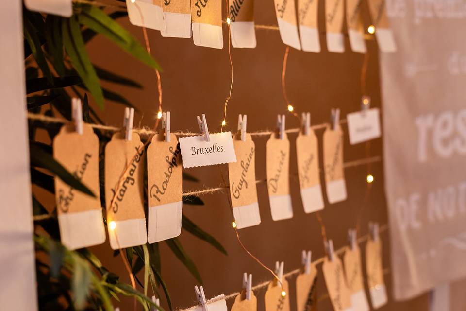 Escort card à gratter