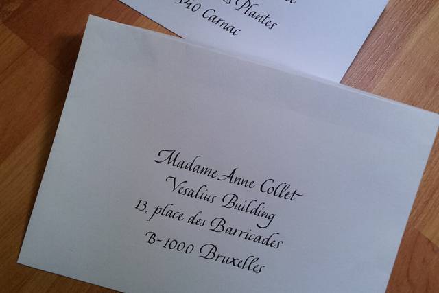 Enveloppe écriture classique