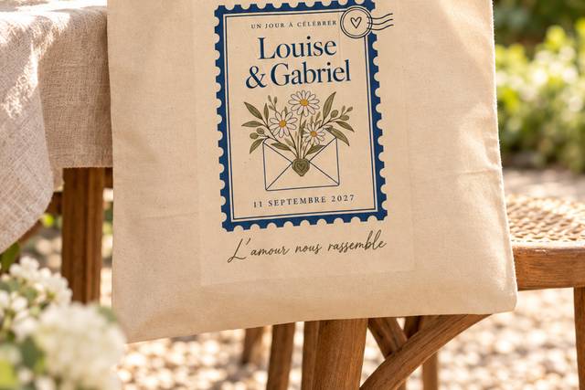 Tote bag fleuri
