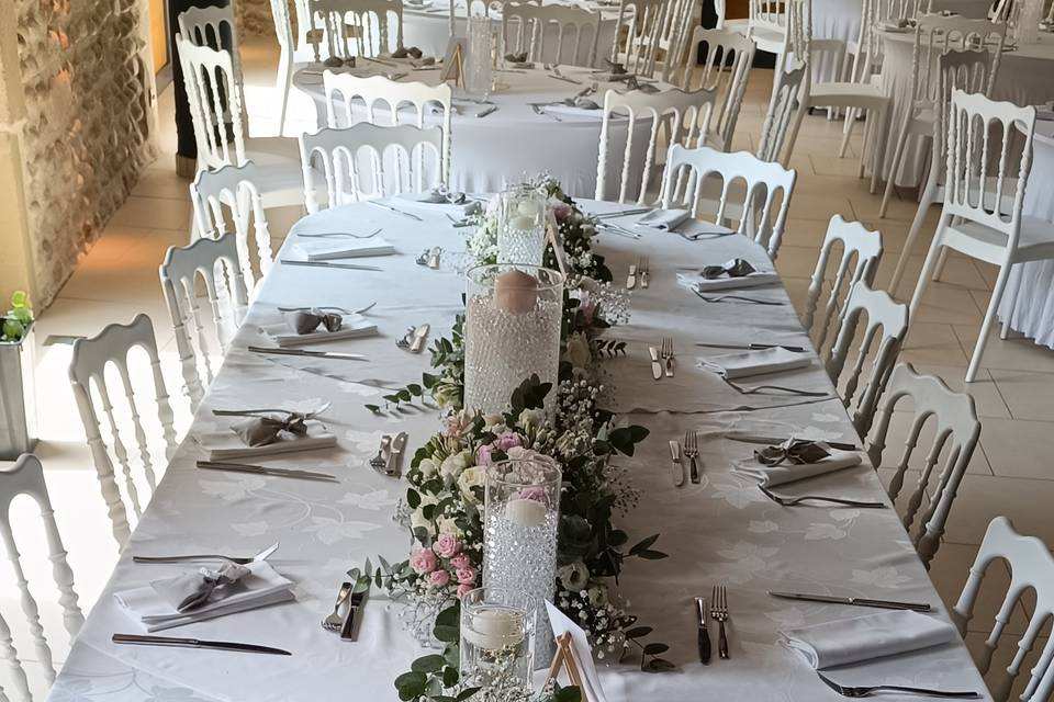 Centre de la table des mariées