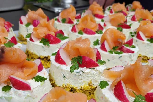 Cheesecake au saumon crumble