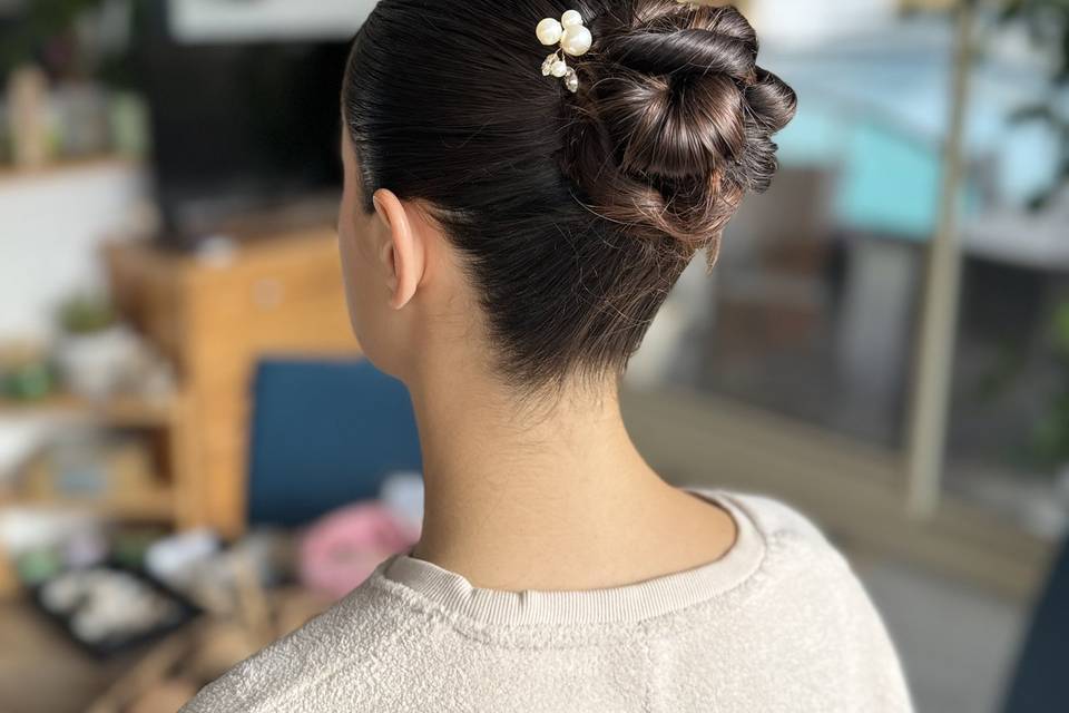 Chignon plaqué
