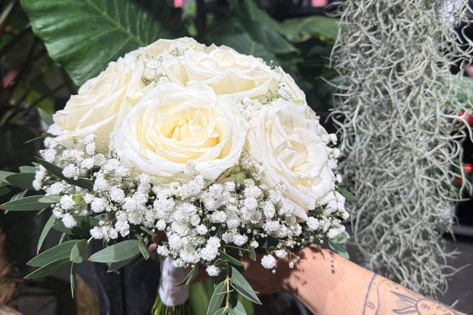 Bouquet de mariée rond