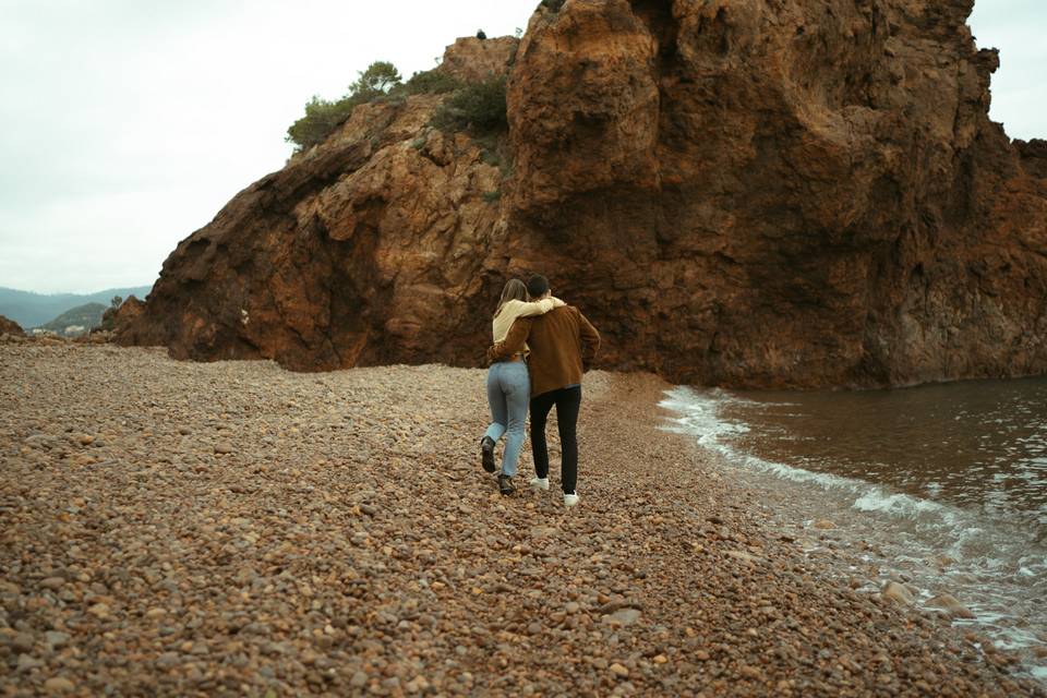 Engagement sur la côte d'azur