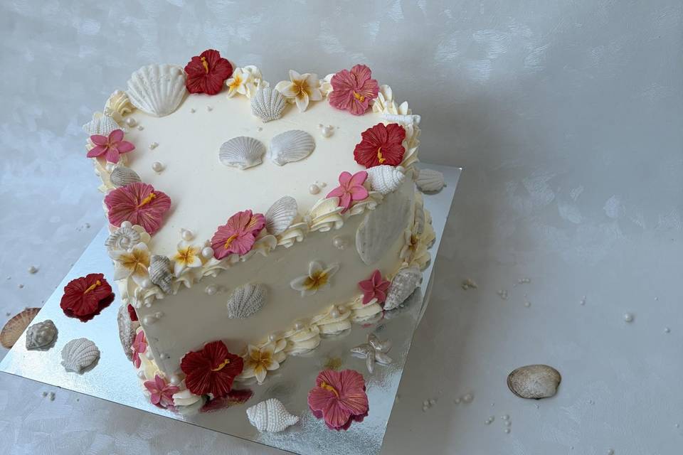 Weeding cake cœur