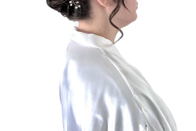 Chignon cheveux au carré