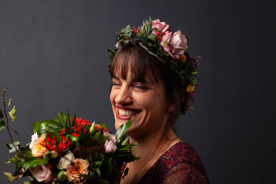 Couronne et bouquet liée