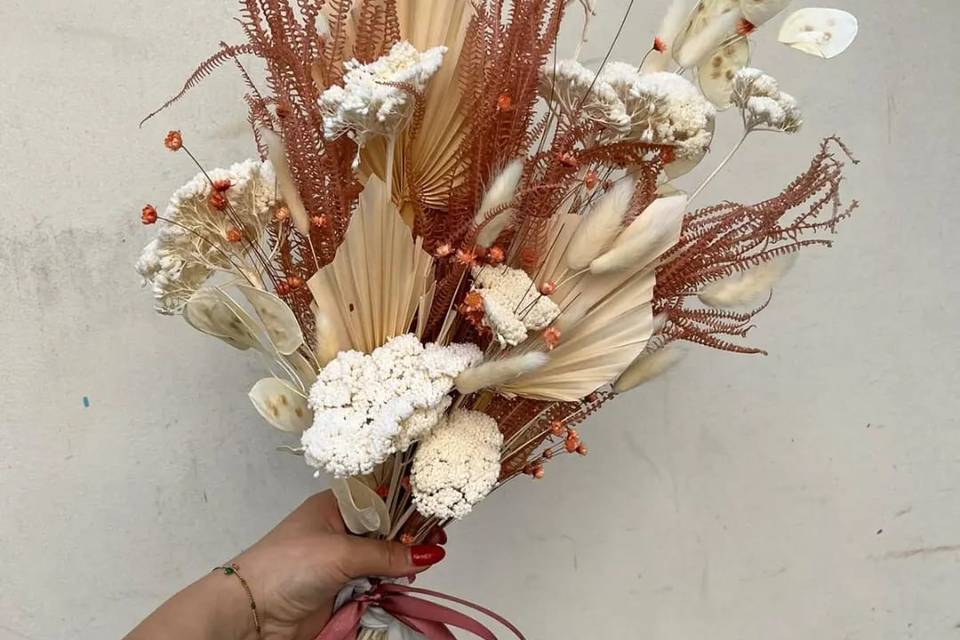 Bouquet de mariée séché