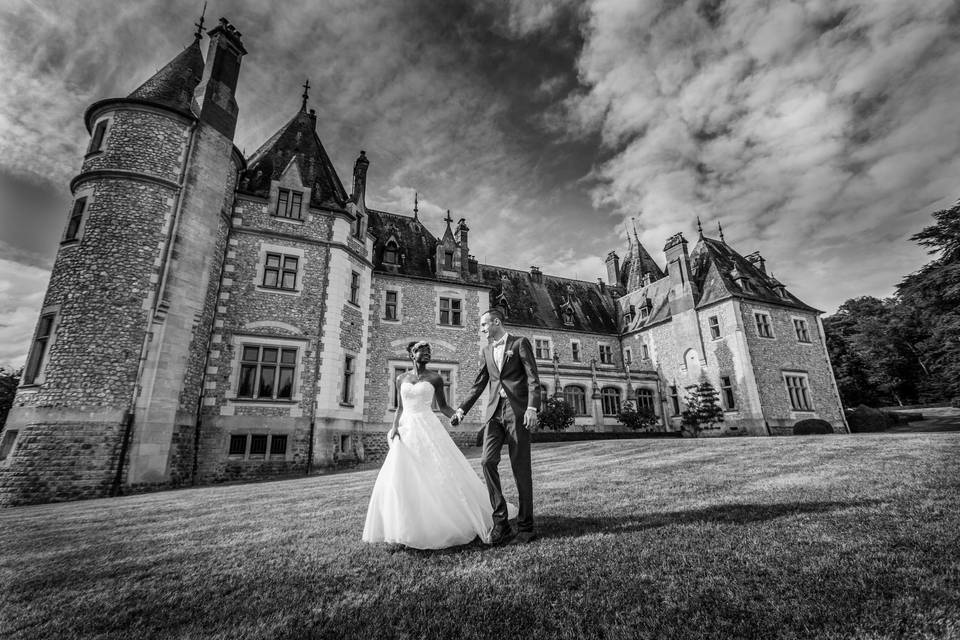 Photo de couple au château