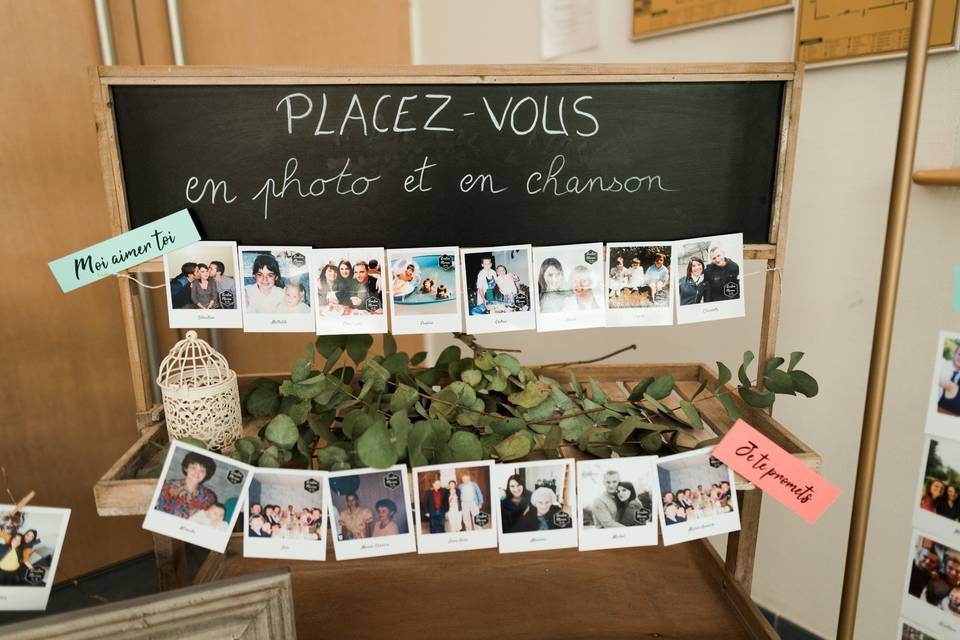 Plan de table en photos