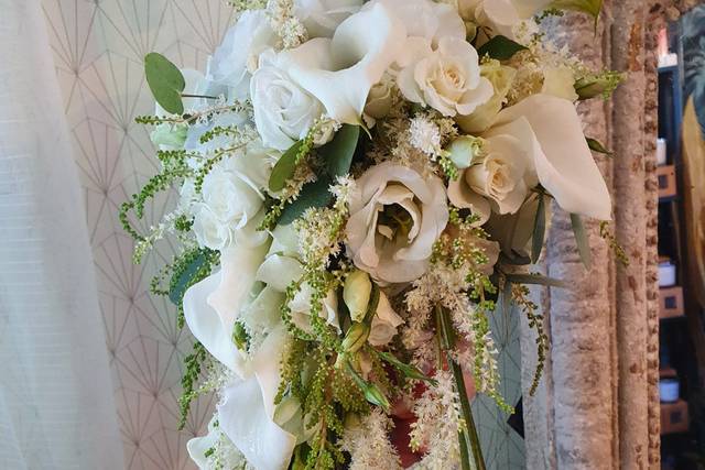Bouquet mariée retombant
