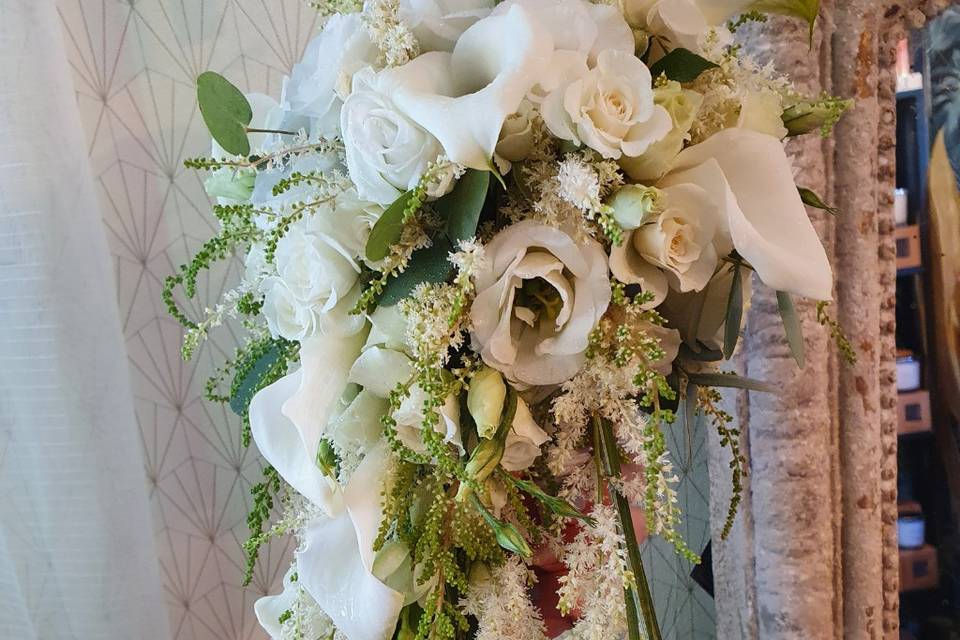 Bouquet mariée retombant