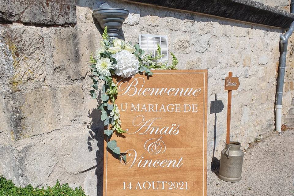 Panneau d'accueil