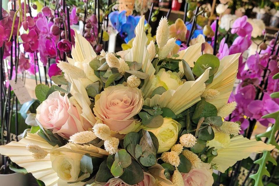 Bouquet mariée pastel