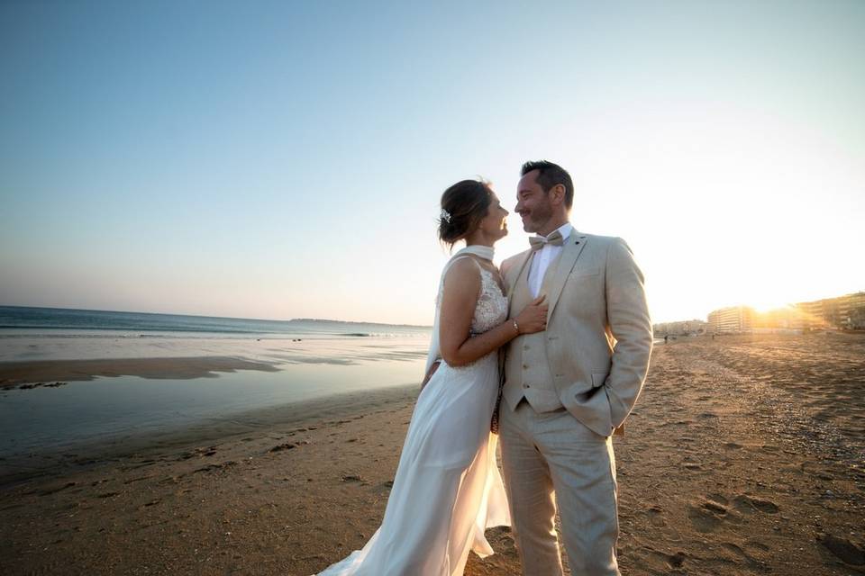 Couple de mariés à la Baule