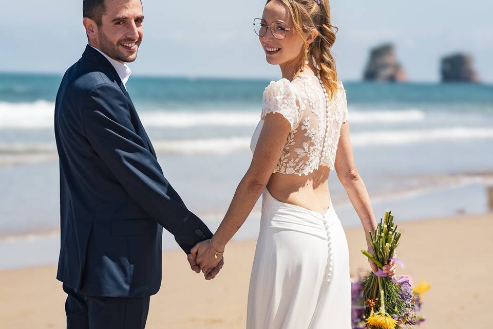 Plage Hendaye - couple