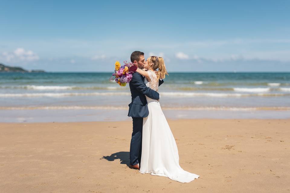 Plage Hendaye - couple