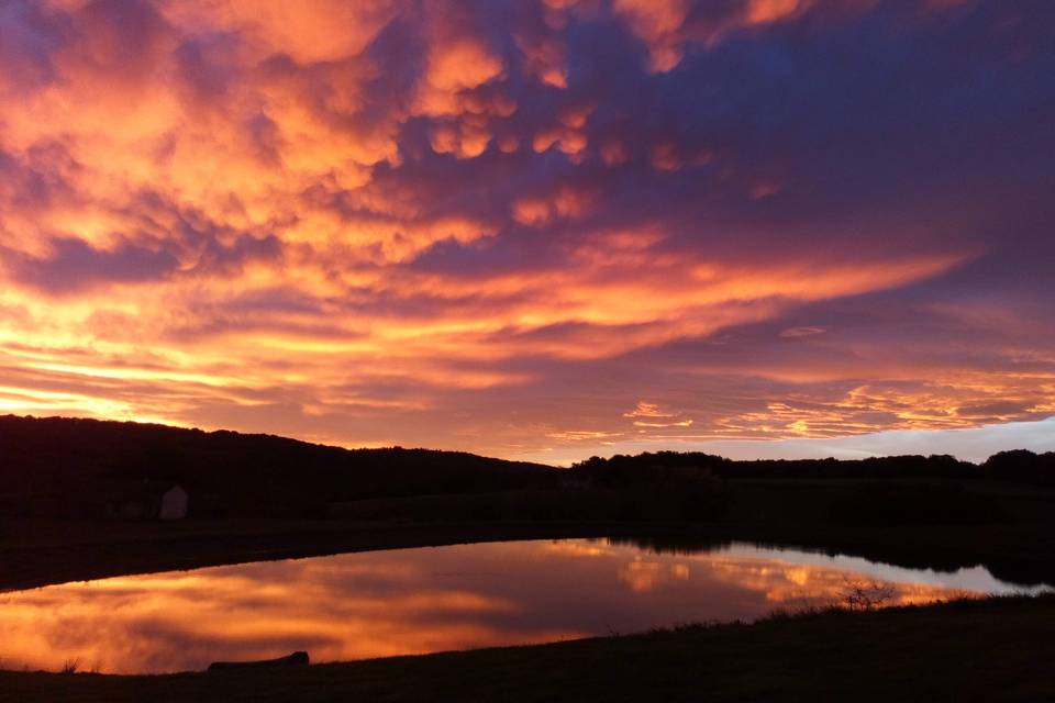 Coucher de soleil sur le lac