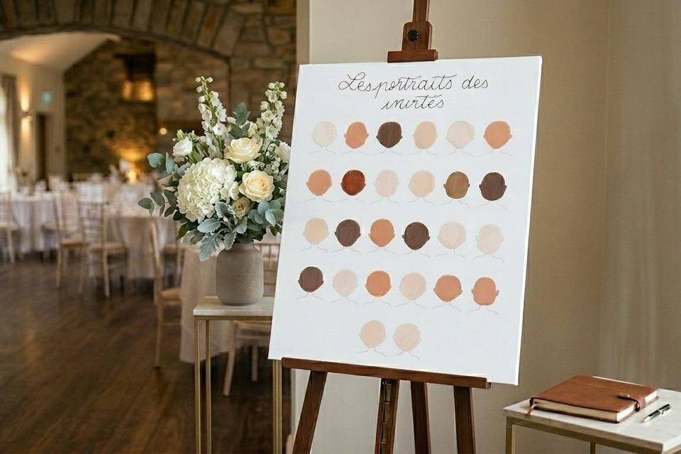 Panneau des portaits