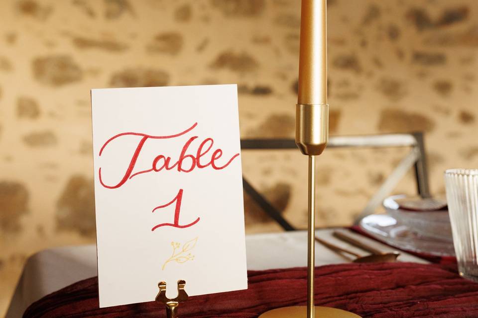 Numéro de table