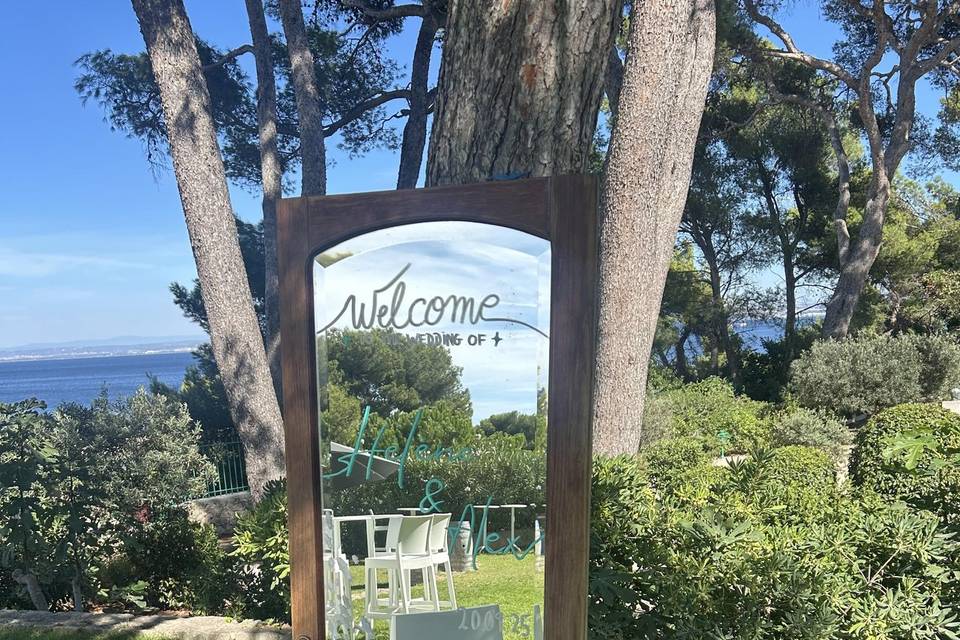 Panneau bienvenue
