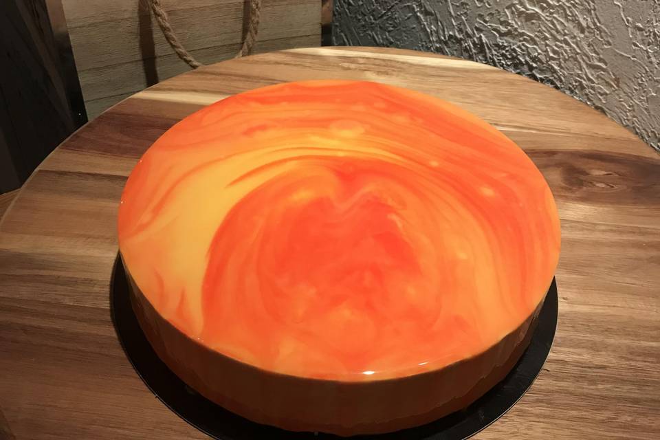 Entremet pêche verveine