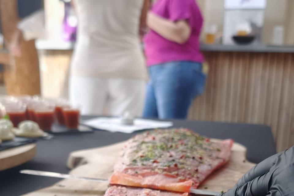 Saumon betterave