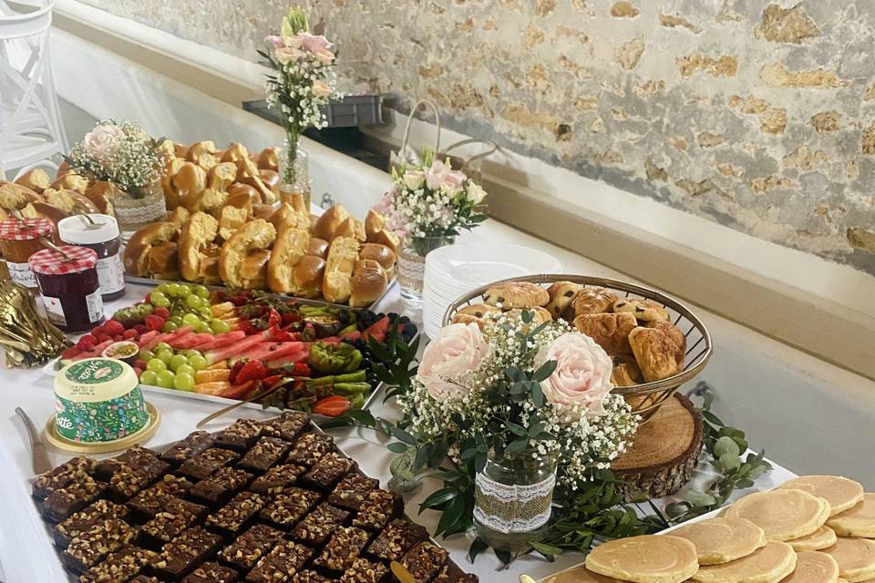 Buffet brunch mariage